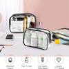 8Pcs Clear Cosmetic Bag Small Large Transparent Waterproof Makeup Bag Portable Travel Toiletry Wash Organizer Case Storage Pouch Gift(Black-L) view 2