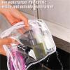 8Pcs Clear Cosmetic Bag Small Large Transparent Waterproof Makeup Bag Portable Travel Toiletry Wash Organizer Case Storage Pouch Gift(Black-L) view 3