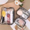 8Pcs Clear Cosmetic Bag Small Large Transparent Waterproof Makeup Bag Portable Travel Toiletry Wash Organizer Case Storage Pouch Gift(Black-L) view 4