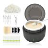 Nose Wax Kit Men & Women, Portable Waxing Kit for Ear Eyebrow Hair Removal, 10ml Mini Wax Warmer with 50g Beads, 6 Applicators, 10 Nose Sticks and 5 Oil Bags (Black) view 1