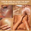 Shimmer Body Oil with Vitamin E, Body Glow Oil for Women, Long Lasting Waterproof & Moisturize for All Skin, Liquid Highlighter Makeup with Brush, Travel Size for Date, Wedding, Party, Light Gold view 4