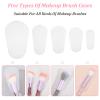 20pcs Makeup Brush Covers for Travel,Transparent Makeup Brush Protector view 3