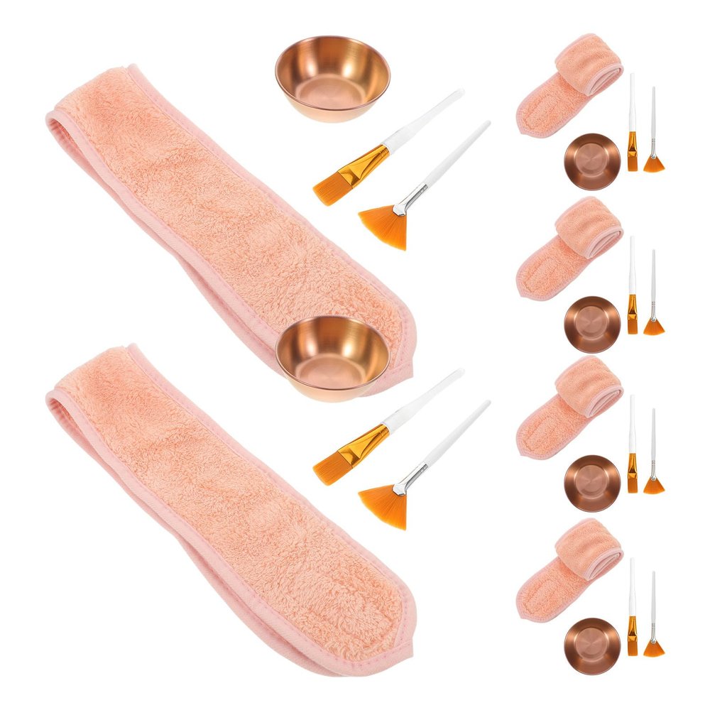 Healvian 1 Set Face Mask Applicator: Esthetician Facial Tools Kit With Bowl Beauty Headband - Accessories For Skin Care Routine And Spa