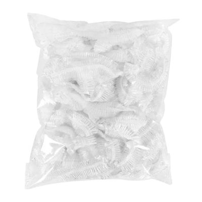 200Pcs Waterproof Plastic Reusable Shower Cap for Women Hair Cap Waterproof shower cap, Clear Thick Shower Cap for Home Hotel Travel Bath Salon Hair Treatment