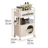 GZYWZXL Salon Station Rolling Cart with Drawers, Movable Hair Salon Station, Utility Esthetician Cart for Beauty Salon, Home Storage Cart with Doors, 3 Tier Nail Cart(White) view 2