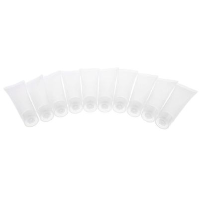 HKAUERB 10pcs Travel Empty Clear Tubes Cosmetic Cream Lotion Containers 30ml