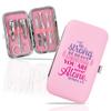 7-Piece Grooming Kit for Women Be Strong and Courageous Joshua 1:9 Compact, Stylish, and Gift-Ready Manicure and Pedicure Kit Nail Clipper Set w/Case Perfect for Men and Women (Light Pink) view 1