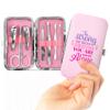 7-Piece Grooming Kit for Women Be Strong and Courageous Joshua 1:9 Compact, Stylish, and Gift-Ready Manicure and Pedicure Kit Nail Clipper Set w/Case Perfect for Men and Women (Light Pink) view 2