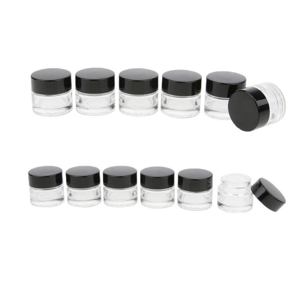 12Pcs 5g Cosmetic Empty Jar Pot Eyeshadow Makeup Face Cream Lip Balm Container for Women Daily Life Using