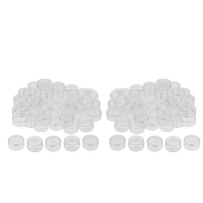 100Pcs Cream Jar Empty Jars Cosmetic Containers with Screw Lid Made of Plastic