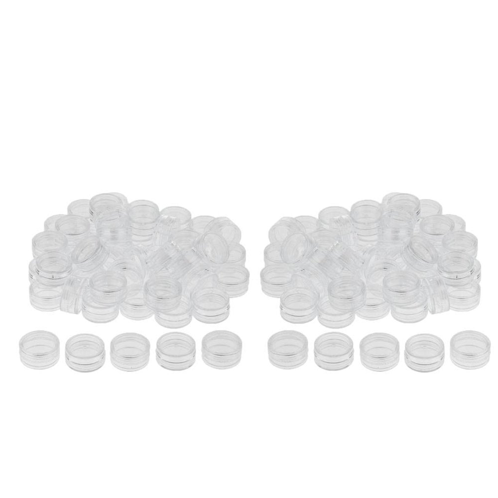 100Pcs Cream Jar Empty Jars Cosmetic Containers with Screw Lid Made of Plastic