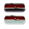 2x PU Texture Lady Lipstick Holder Balm Case W/Mirror Black/Green view 1