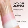PKERUS Highlighters Makeup Palettes,Face Glitter Glow Makeup Natural Glow Finish,Face Body Highlighters & Luminizers, Pearl Shimmer Highlighter Makeup Smooth Baked Powder,02-Sun Glow view 4