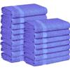 AMERICLASSIC Salon Towel  Pack of 12 16 x 27 Inches Soft 100% Cotton Hand Towels for Gym, Spa, and Workout  Multipurpose Face, Hair Drying, and Wrap Towel for Home (36, MID Blue) view 1