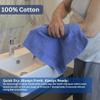 AMERICLASSIC Salon Towel  Pack of 12 16 x 27 Inches Soft 100% Cotton Hand Towels for Gym, Spa, and Workout  Multipurpose Face, Hair Drying, and Wrap Towel for Home (36, MID Blue) view 3