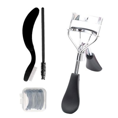 4Pcs Eyelash Curlers Kits Eyelash Comb Lash Separator Tool Brow Brush Lash Spoolie Silicone Refill Pads Eye Makeup Tools Eyebrow Brush