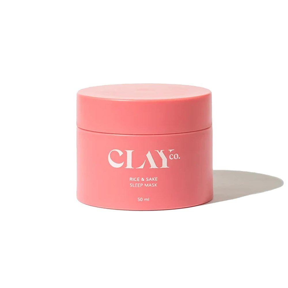 Clay.Co. Rice & Sake Sleep Mask, 50ml | Face Mask For Glowing Skin.| Night Cream for Glowing Skin | Japnese Skin Cream Routine | Sulphate Free & Vegan