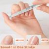 3PCS Stainless Steel Diamond Nail Files  Double-Sided Heavy Duty Metal Files for Natural, with Anti-Slip Grip view 3