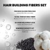 Adglamful Hair Building Fibers Kit for Thinning Hair, Hair Thickening Fiber & Hold Spray for Instant Natural Finish, Long-Lasting Coverage, Conceals Sparse Roots & Hairline- Dark Brown, 30g+120ml view 3