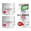 Hallusa Natural 2-Pack Hallosmine Diosmin Cream 4 oz + Free Hallosmine Plus 500 mg 60 Ct | Triple Action Cream Formula: Diosmin, Hesperidin & Horse Chestnut | Vein Support Supplements for Legs view 1