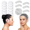 200 Pcs Disposable Ear Covers & 100 Pcs Shower Caps for Women - Clear Shower Cap Reusable Waterproof Plastic Shower Cap Disposable Hair Cap for Shower view 1