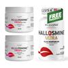 2-Pack Hallosmine 4 oz Cream + Free Hallosmine Ultra 650 mg 60 Capsules | Triple Action Cream Formula  Diosmin, Hesperidin & Horse Chestnut | leg circulation support & vein supplement view 1
