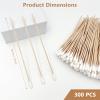 300pcs Wooden Cotton Swabs  Long Handle Cotton Tipped Applicators for Makeup Removal, Gun Cleaning, Eyeshadow Detailing & Multipurpose Household Use view 2
