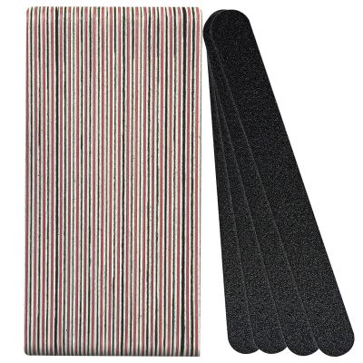 25PCS Professional Nail Files Double-Sided 100/180 Grit Emery Boards for Manicure, Pedicure & Nail Buffering (Black)