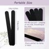 25PCS Professional Nail Files  Double-Sided 100/180 Grit Emery Boards for Manicure, Pedicure & Nail Buffering (Black) view 2