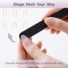 25PCS Professional Nail Files  Double-Sided 100/180 Grit Emery Boards for Manicure, Pedicure & Nail Buffering (Black) view 3