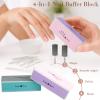 2PCS 4-Way Nail Buffer Blocks  4 Step Shiny Buffing Sponge for Filing, Smoothing, and Polishing Natural & Artificial Nails view 2