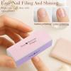 2PCS 4-Way Nail Buffer Blocks  4 Step Shiny Buffing Sponge for Filing, Smoothing, and Polishing Natural & Artificial Nails view 4