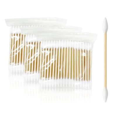 300 Pack  Premium Nail Care Essentials, Dual-Ended Precision Swabs with Tapered Tips for Flawless at-Home Manicure & Pedicure Touch-Ups