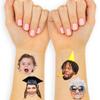 Andaz Press Personalized Temporary Tattoos, 25 Custom Face Tattoos for Weddings, Bachelorette Parties, Birthday, Graduation, Easy to Apply Custom Tattoos Temporary for All Ages, USA Made, 2-Inch view 1