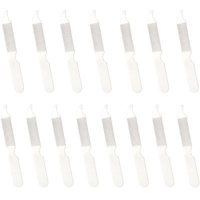 15PCS Stainless Steel Nail Files  Double-Sided Metal Fingernail & Toenail Buffers for Manicure, Pedicure & Nail Care at Home or Salon