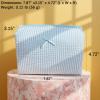 10 Pcs Cotton Quilted Makeup Bag Bulk Bow Stripe Cosmetic Pouch Gingham Make up Bag Coquette Aesthetic Makeup Pouch with Zipper Travel Portable Case Preppy Gifts for Women (Blue) view 2