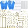 Xpircn Body Piercing Kit 14K Gold Filled Belly Button Ring Ear Nose Septum Piercing Jewelry with Clamps Gloves 20G 18G 16G 14G 12G Piercing Tools for Body Piercing view 1