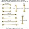 Xpircn Body Piercing Kit 14K Gold Filled Belly Button Ring Ear Nose Septum Piercing Jewelry with Clamps Gloves 20G 18G 16G 14G 12G Piercing Tools for Body Piercing view 3