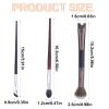3pcs Nose Contour Brush Set, 2-in-1 U-Shaped Highlight Fluffy & Angled Tilt Eyeshadow Brush Kit for Sculpting Highlighting Blending Beginners Professionals Applicators Makeup Tool view 2