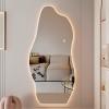 16x59in Asymmetrical Led Full Length Mirror - Illuminated Bathroom Dressing Table Mirror - Leaning Against The Wall Or Wall-Mounted view 1