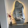 16x59in Asymmetrical Led Full Length Mirror - Illuminated Bathroom Dressing Table Mirror - Leaning Against The Wall Or Wall-Mounted view 4