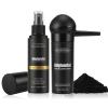 Adglamful Hair Building Fibers Kit for Thinning Hair, Hair Thickening Powder & Fiber Hold Spray for Instant Natural Finish and Long-Lasting Coverage, Conceals Sparse Roots & Hairline- Black, 30g+120ml view 1