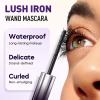 2025 New Iron Wand Mascara, Waterproof Long-Lasting 3D Curling Eyelash Iron Mascaras, Upgrade Lash Extensions Mascara Brushless Metal Wand Black Washable Metal Mascaras (Brown X2) view 3