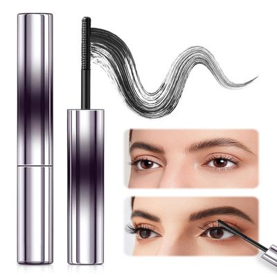 2025 New Iron Wand Mascara, Waterproof Long-Lasting 3D Curling Eyelash Iron Mascaras, Upgrade Lash Extensions Mascara Brushless Metal Wand Black Washable Metal Mascaras (Black X2)
