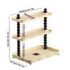 3-Layer Resin Storage Rack Countertop Organizer for Makeup Skincare Mugs & Perfume Versatile Desktop Shelf for Bathroom Solid Construction(Natural) view 2