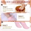 3 Pairs Moisturizing Socks Women Overnight Sleep Socks Foot Care Sock for Dry Cracked Feet for Women and Men Pink view 3