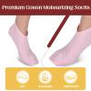 3 Pairs Moisturizing Socks Women Overnight Sleep Socks Foot Care Sock for Dry Cracked Feet for Women and Men Pink view 4