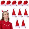 10Pcs Santa Hat Hair Clips, Christmas Hair Clips, Mini Red Santa Hat Hair Barrettes Party Clip Accessories Alligator Clips for Women Girls & Kids view 1