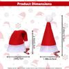10Pcs Santa Hat Hair Clips, Christmas Hair Clips, Mini Red Santa Hat Hair Barrettes Party Clip Accessories Alligator Clips for Women Girls & Kids view 2
