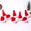 10Pcs Santa Hat Hair Clips, Christmas Hair Clips, Mini Red Santa Hat Hair Barrettes Party Clip Accessories Alligator Clips for Women Girls & Kids view 3